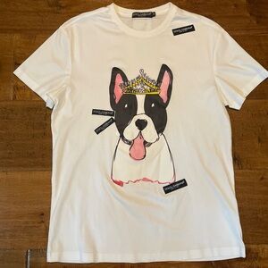 Dolce & Gabbana 2018 Year of the Dog Italy White Designer T-Shirt - Adult 48